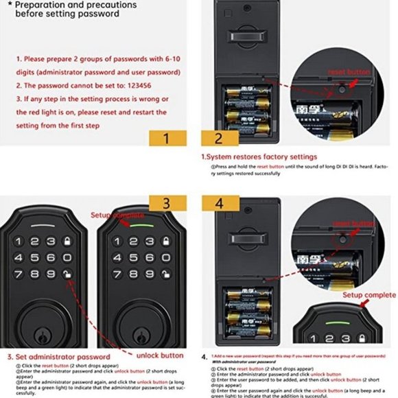 BAILABA Keyless Entry Door Lock - Smart Deadbolt Lock, Smart Door Lock - Picture 6 of 6